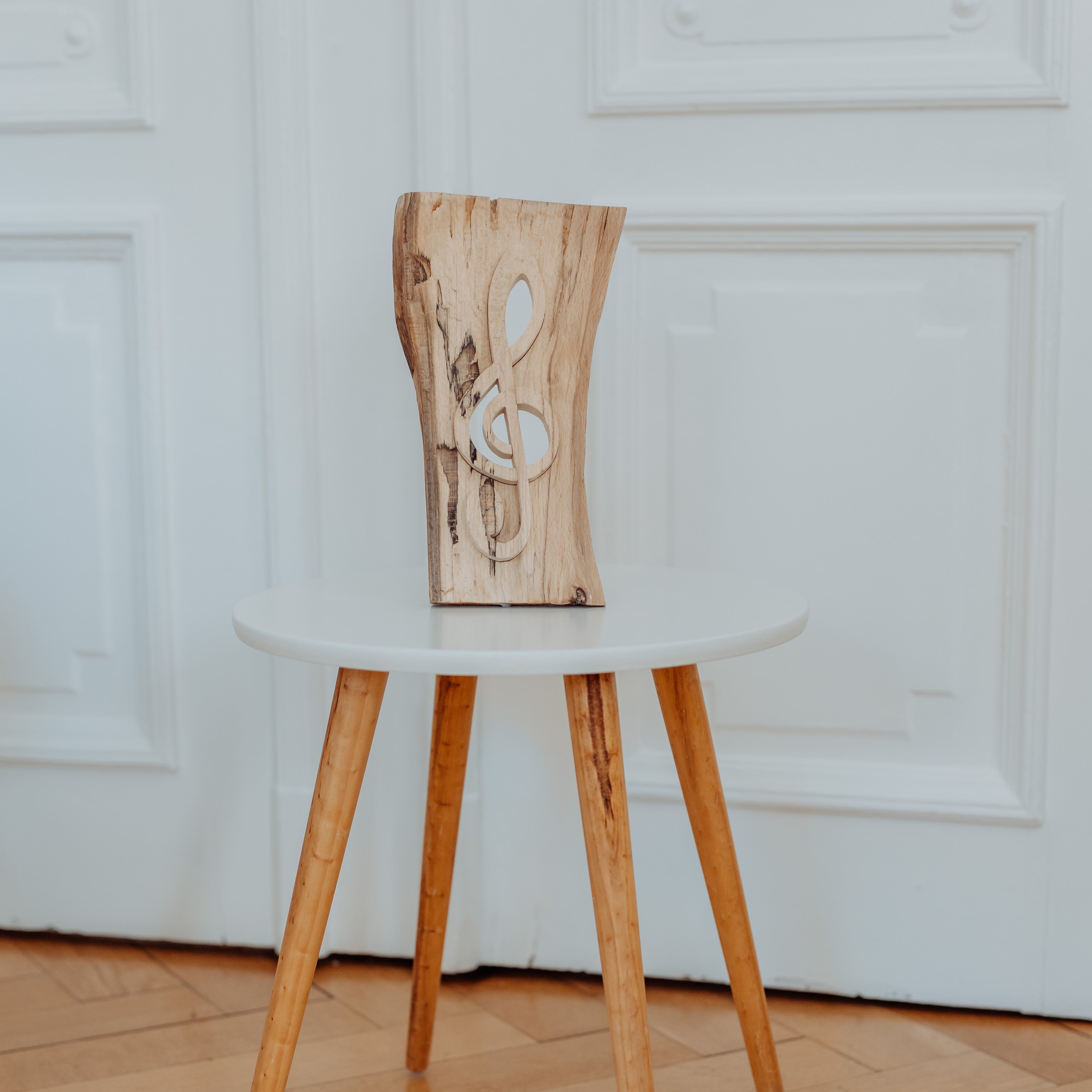 Holzkunstwerk Violinschlüssel