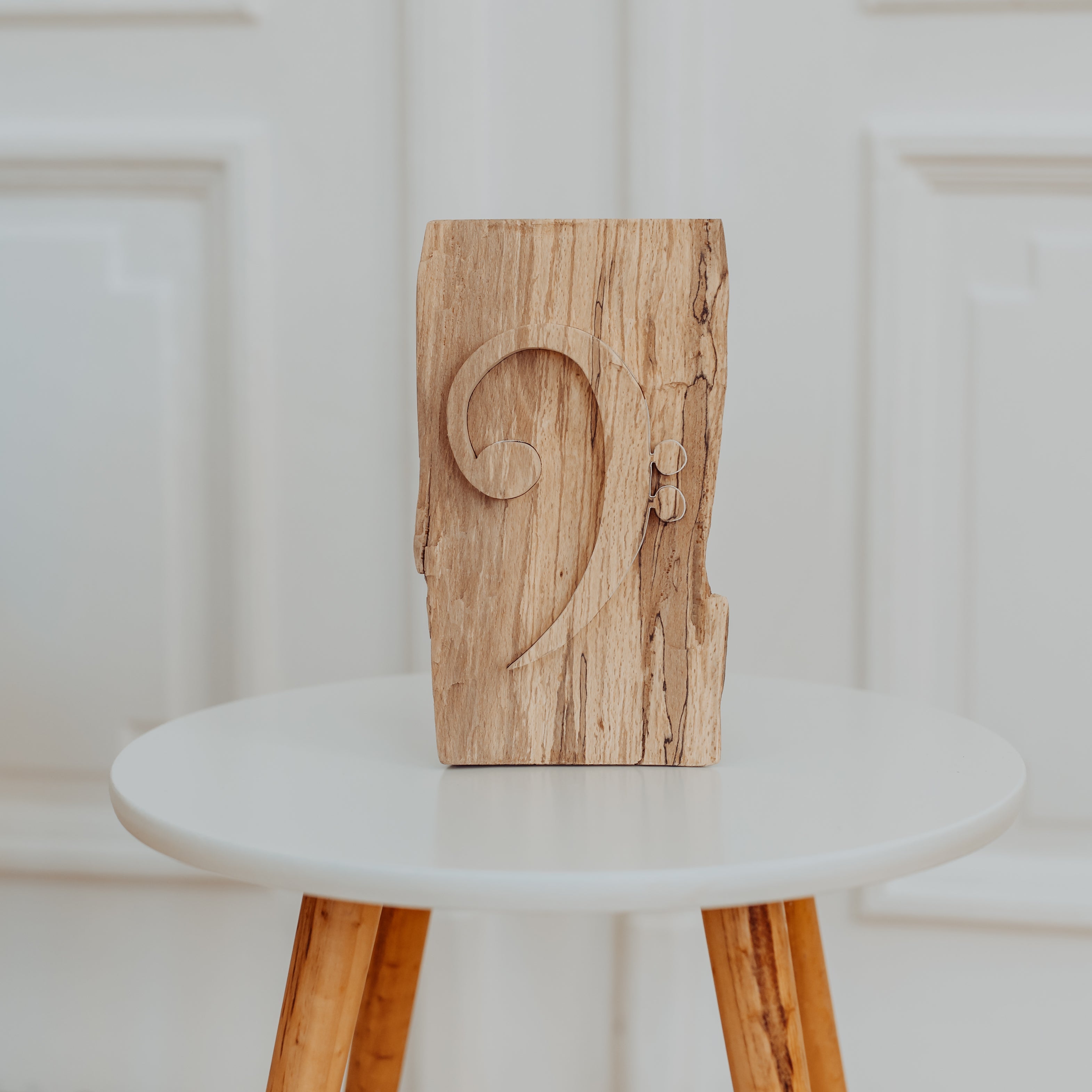 Holzkunstwerk Bassschlüssel