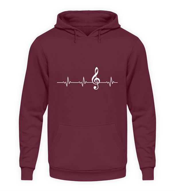 Mein Herz schlägt für Musik – Premium Bio Hoodie