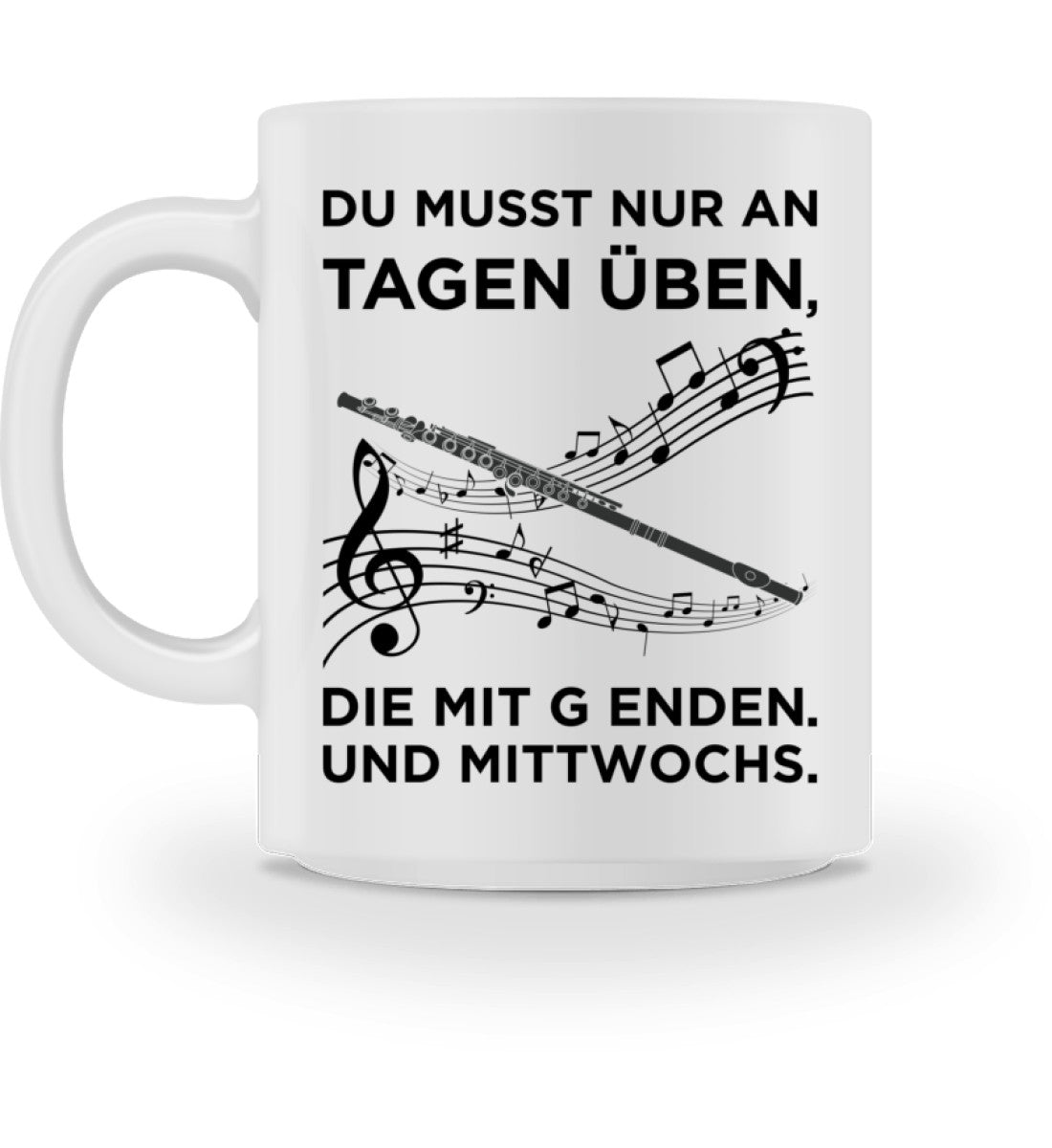 Lustige Querflöten Tasse