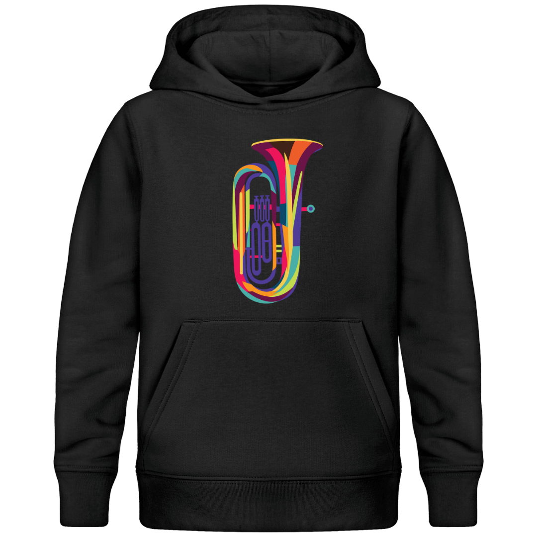 Tuba Pop-Art Design – Premium Bio Kinder Hoodie