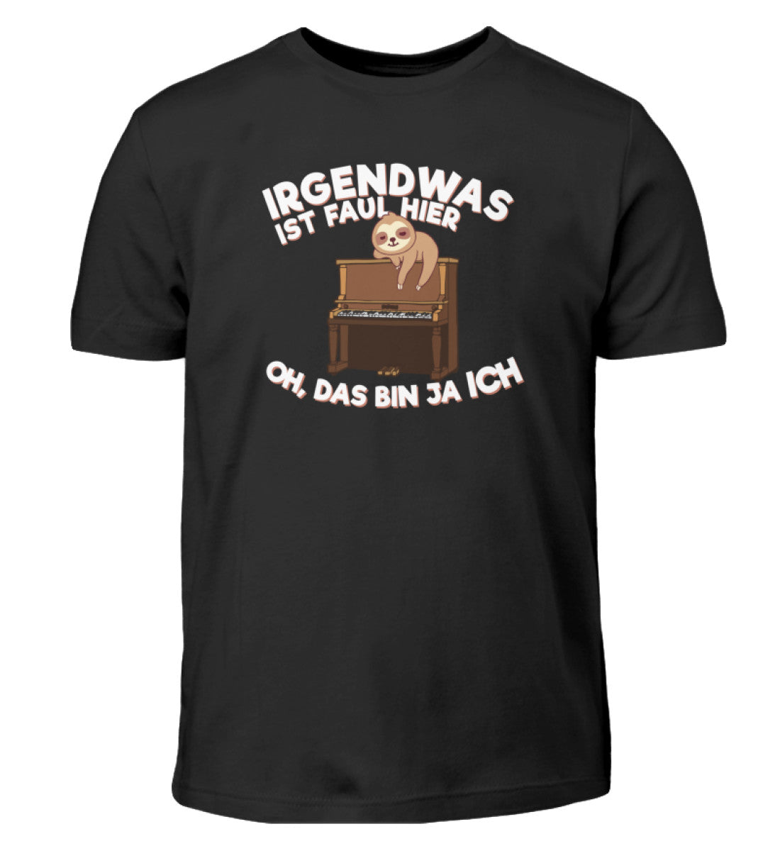 Klavier Faultier Kinder T-Shirt