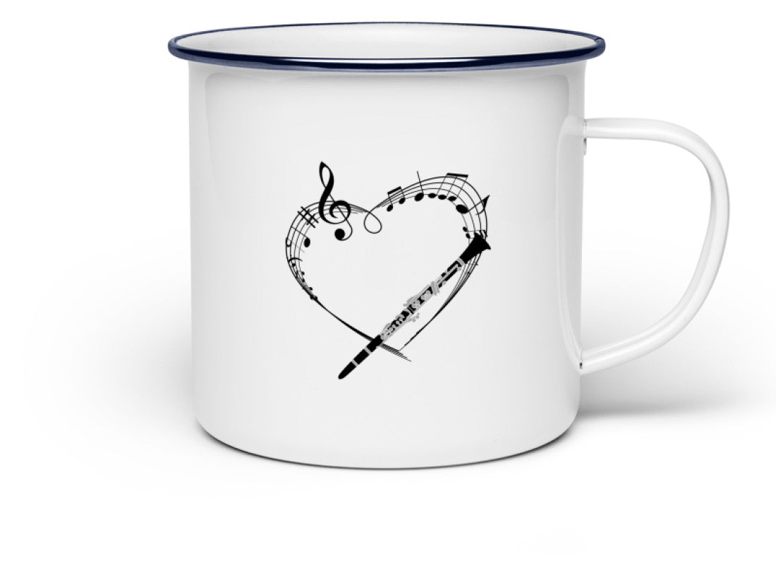 Emaille Tasse Klarinette