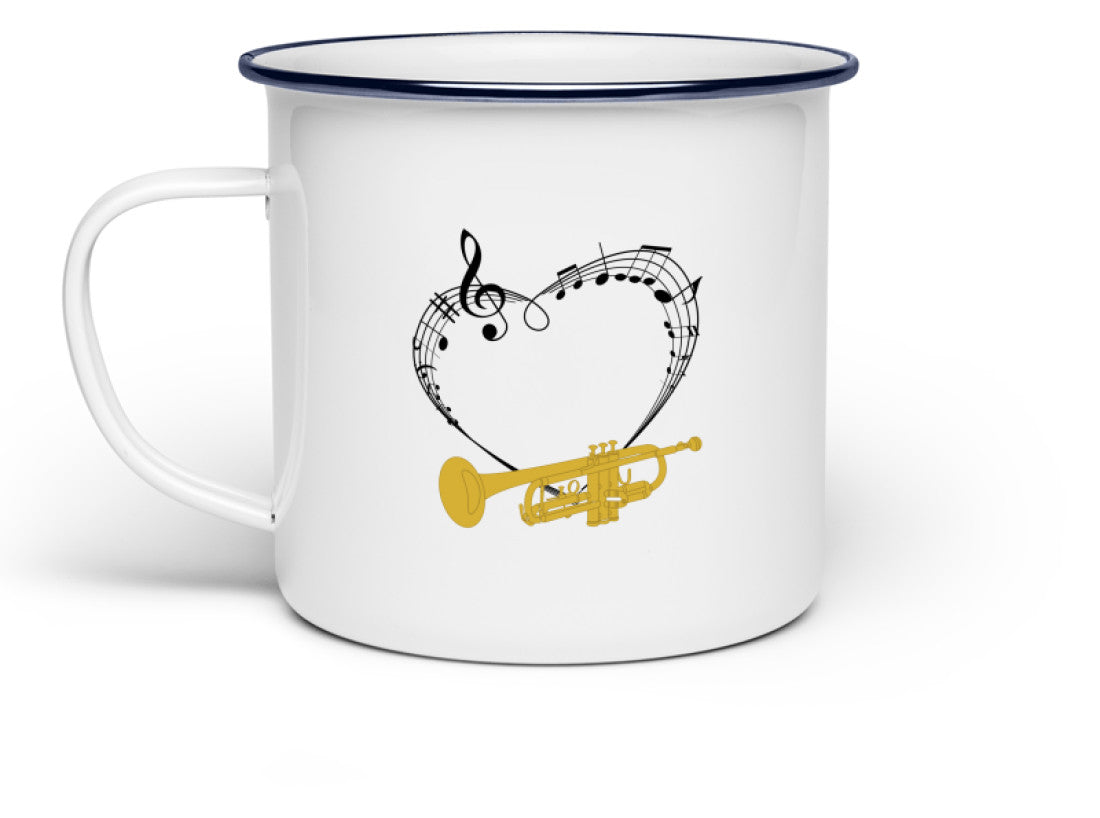 Emaille Tasse Trompete