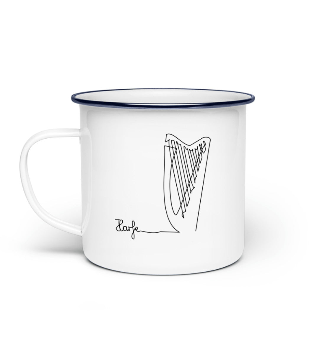 Harfe Emaille Tasse