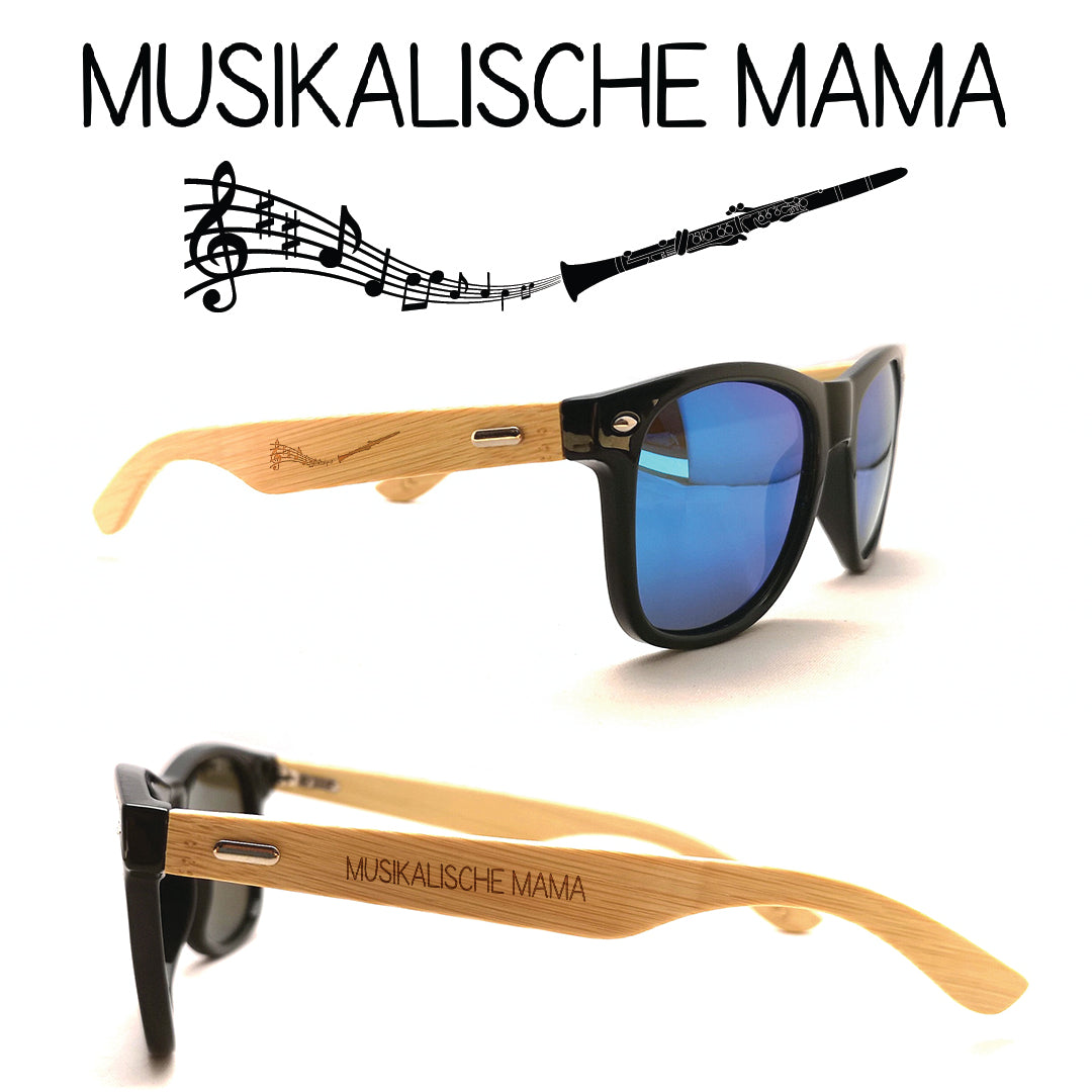 Musiker Sonnenbrillen Klarinette Mama