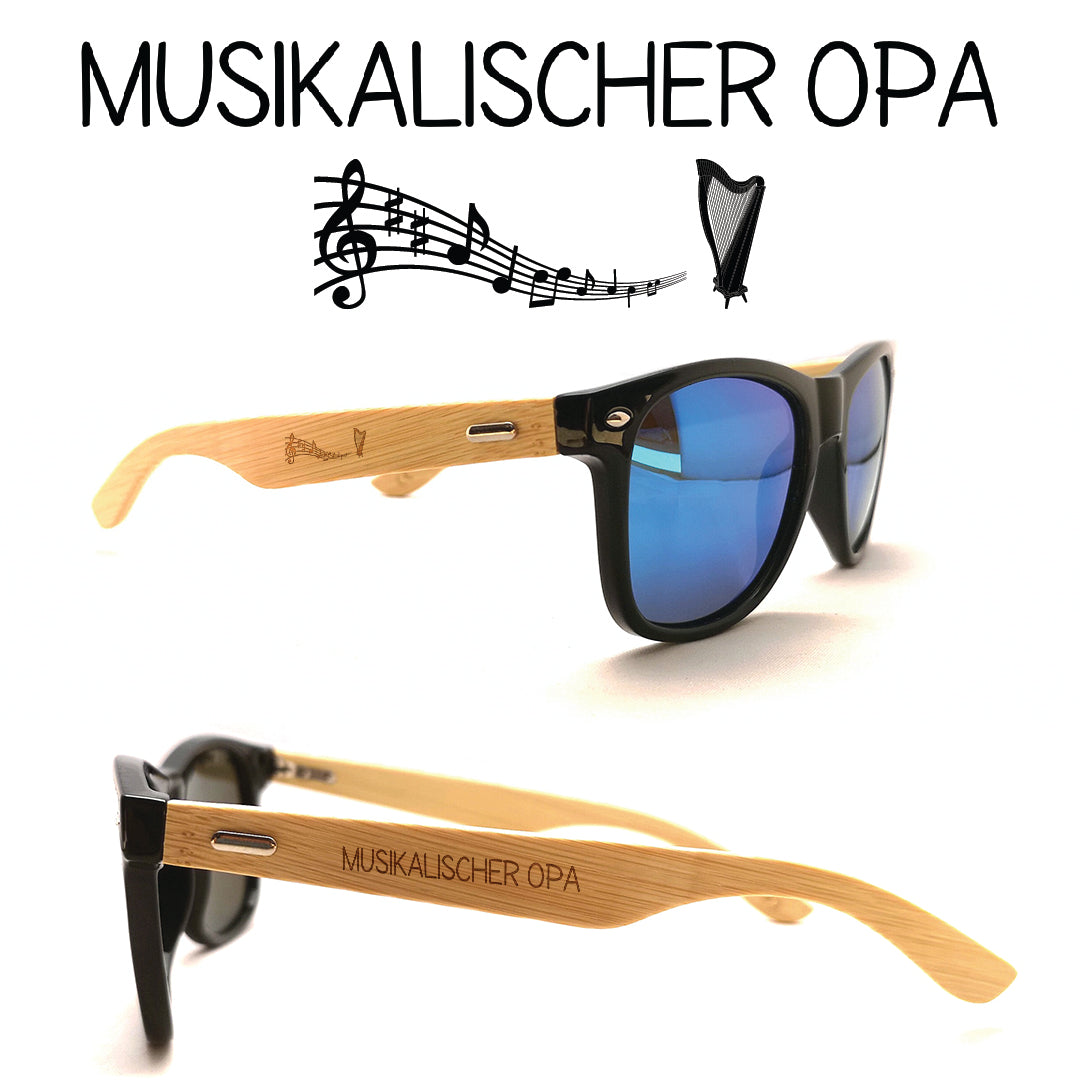 Musiker Sonnenbrillen Harfe Opa