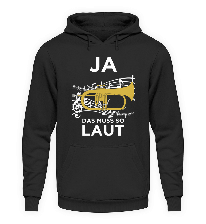 Lustiger Flügelhorn Musiker Premium Bio Hoodie