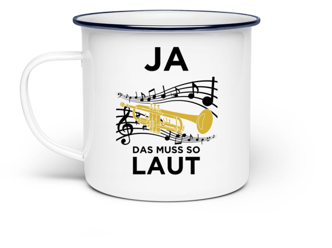 Trompete Kaffeetasse Emaille