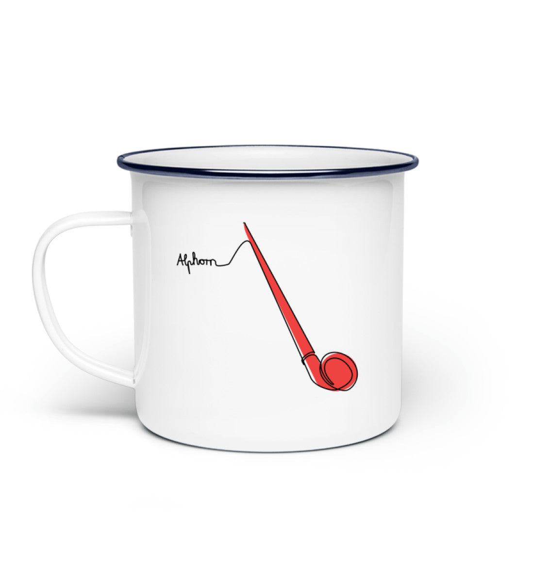 Alphorn Emaille Tasse