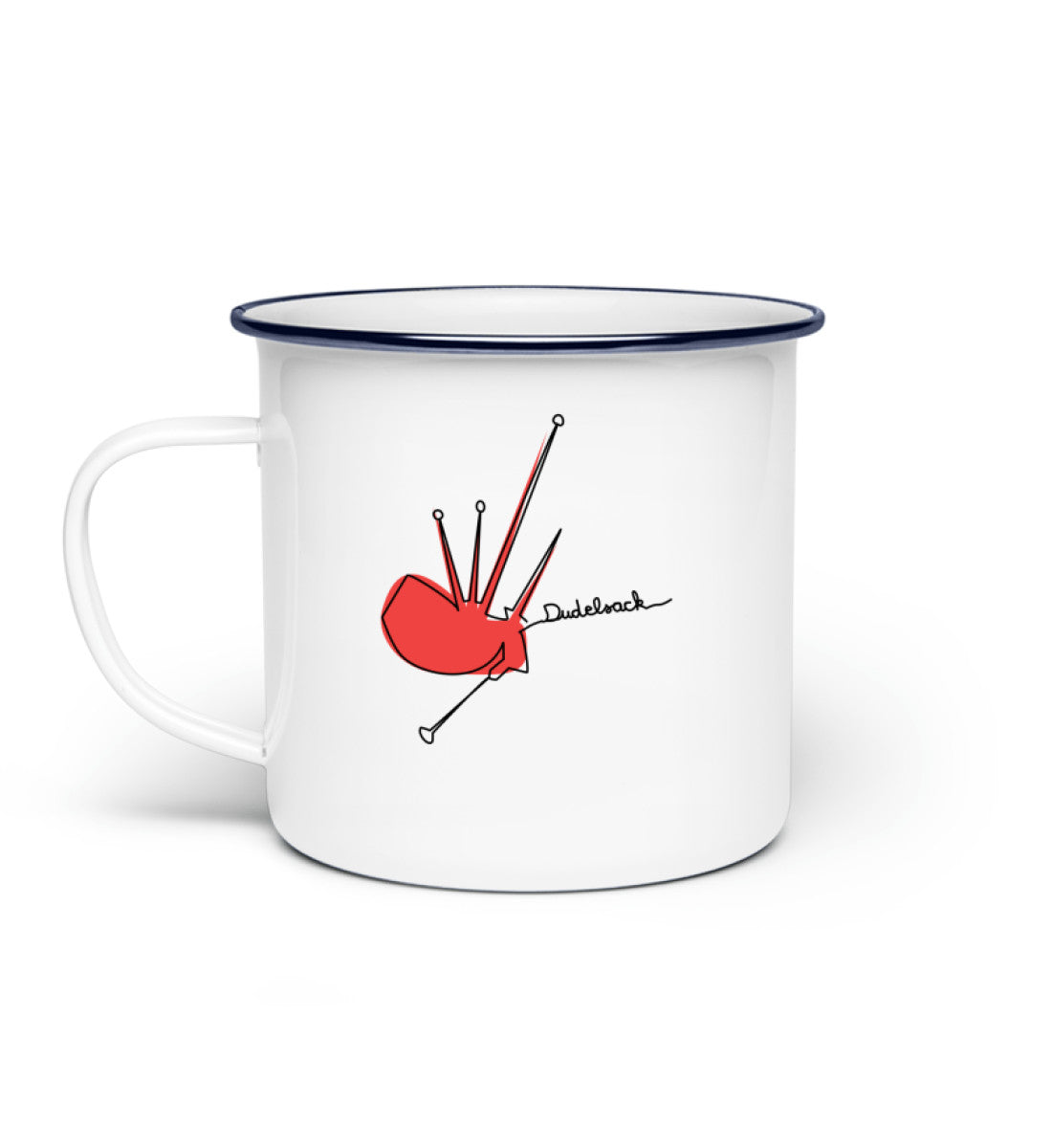 Dudelsack Emaille Tasse