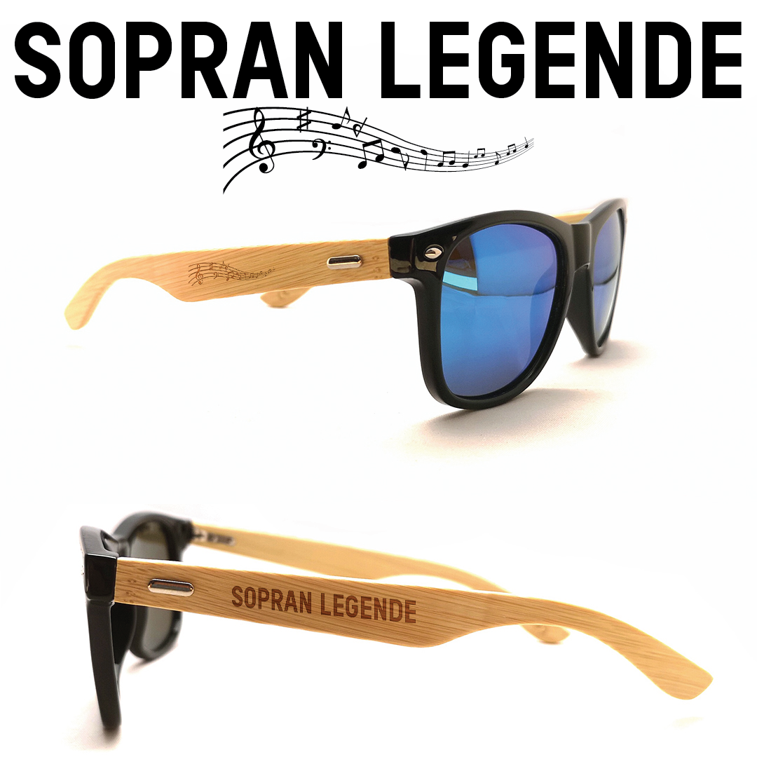 Musiker Sonnenbrille "Sopran Legende" mit Bambus-Bügeln