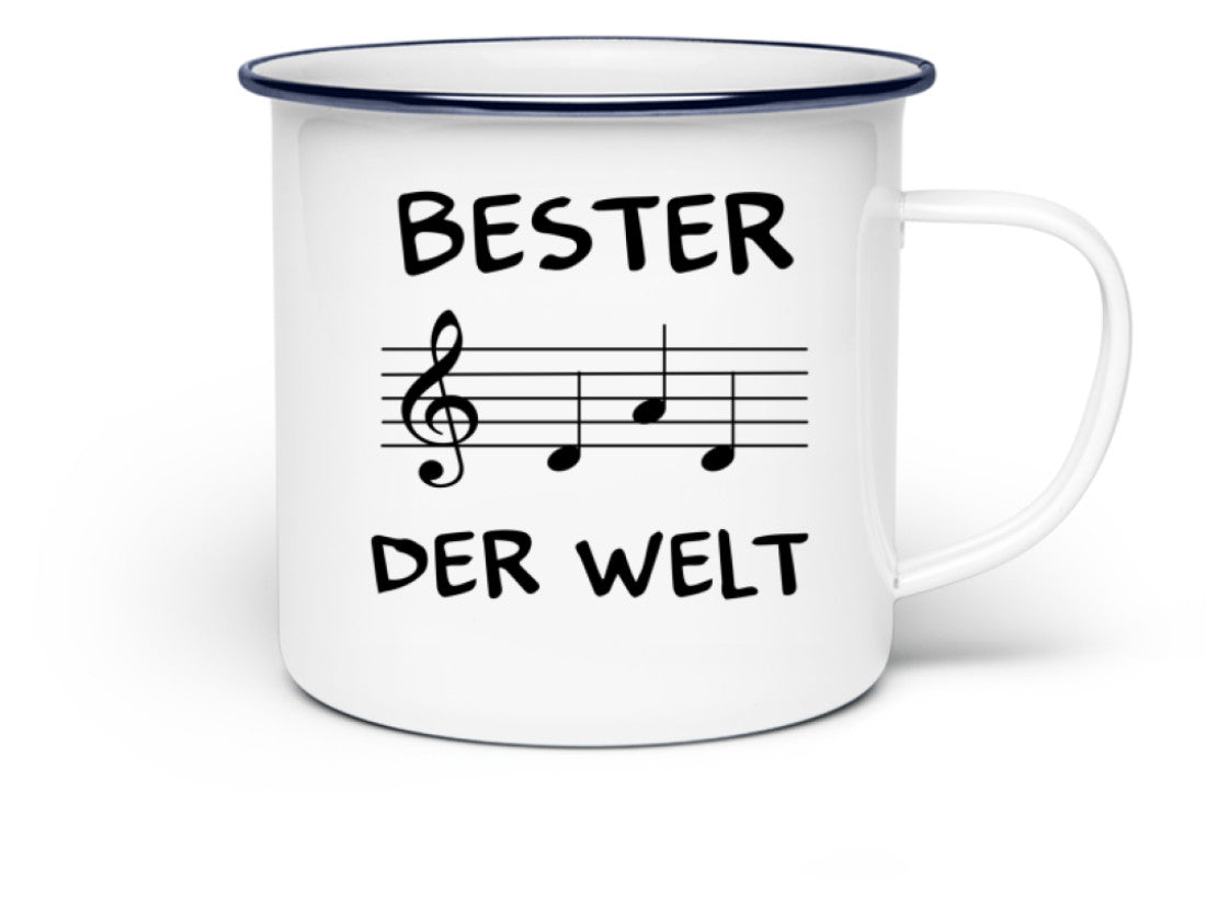 Musiker Papa Emaille Tasse