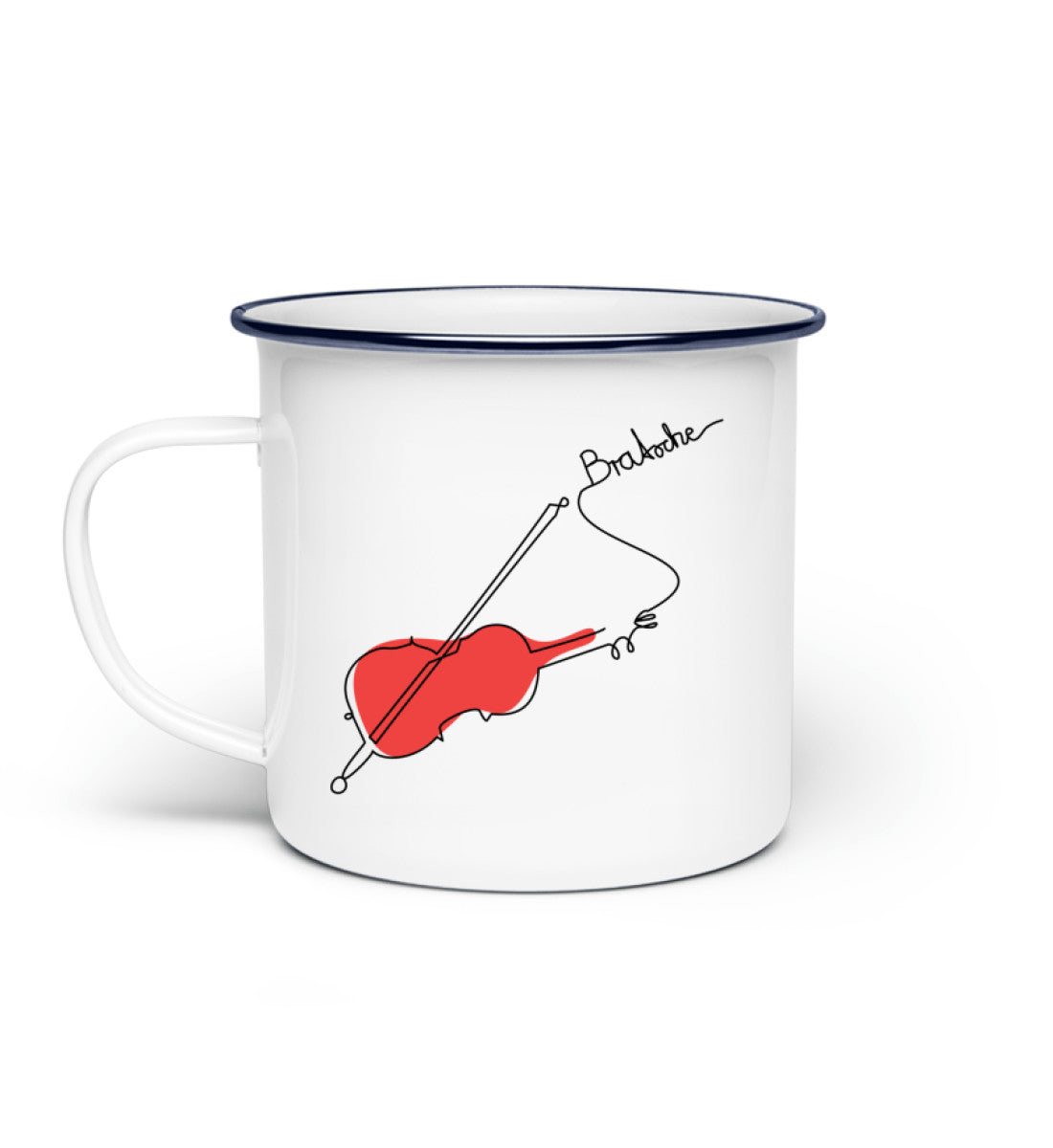 Emaille Tasse Bratsche