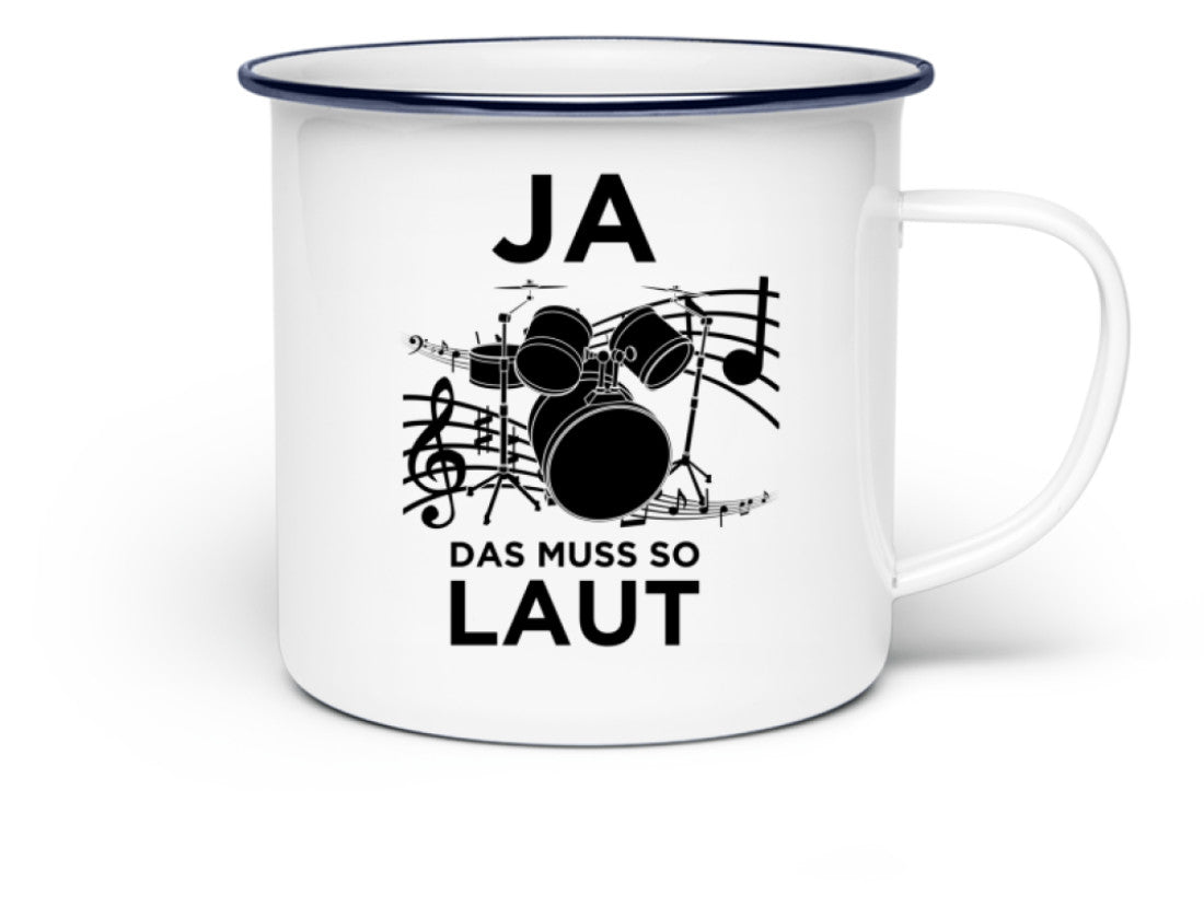 Schlagzeug Tasse Emaille
