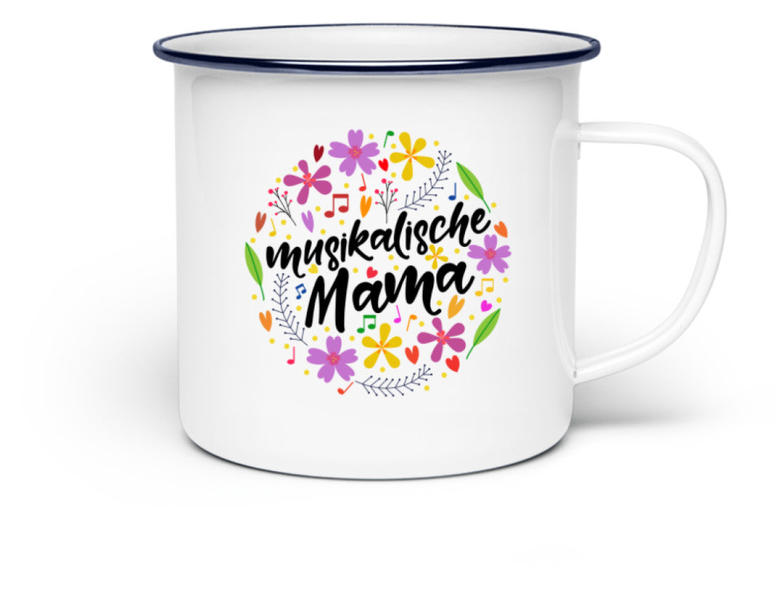 Emaille Tasse Muttertag Musiker Mama
