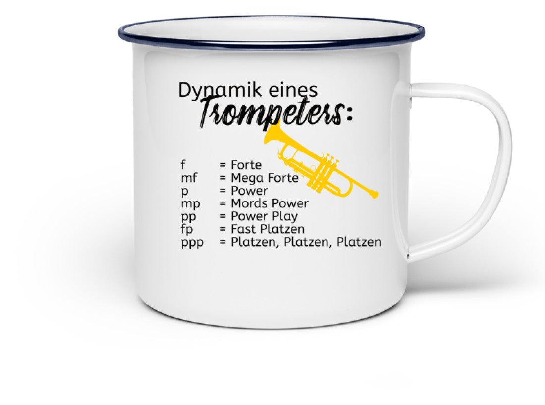 Emaille Tasse Trompete