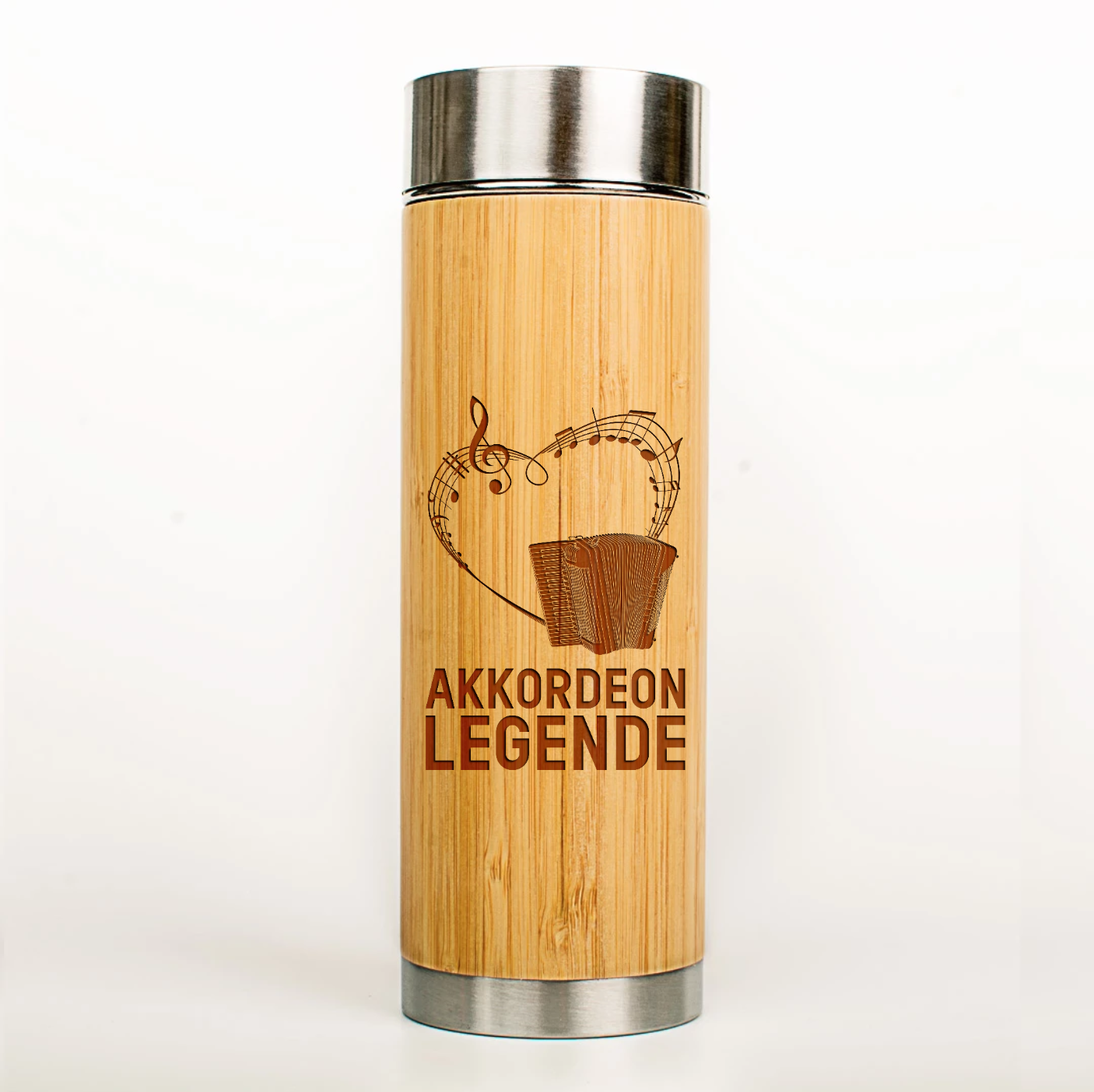 Musiker Thermoskanne Akkordeon Legende