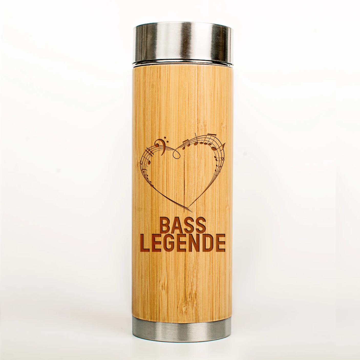 Musiker Bio-Bambus-Thermoskanne "Bass Legende"
