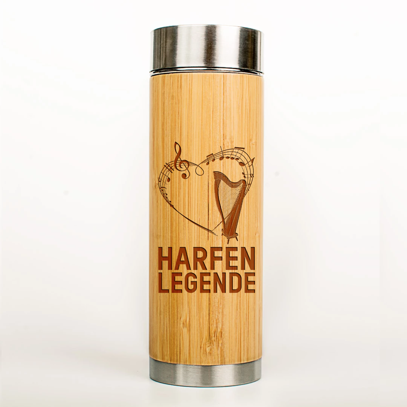 Musiker Thermoskanne Harfe Legende