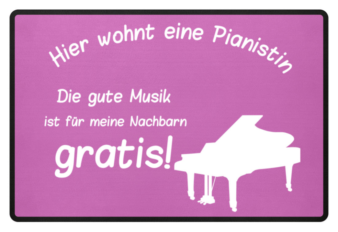 Klavier Fußmatte Pianistin