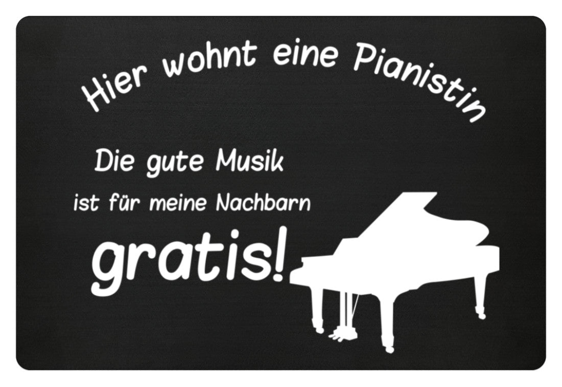 Fußmatte Pianistin Klavier