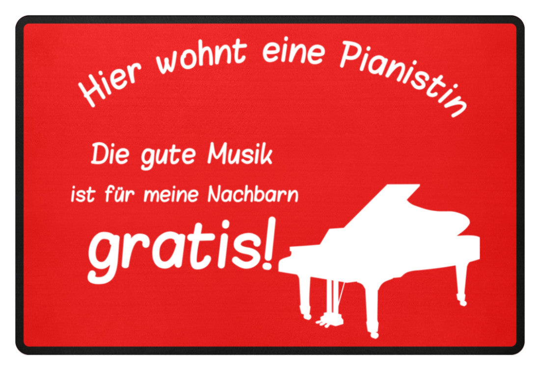 Klavier Fußmatte Pianistin