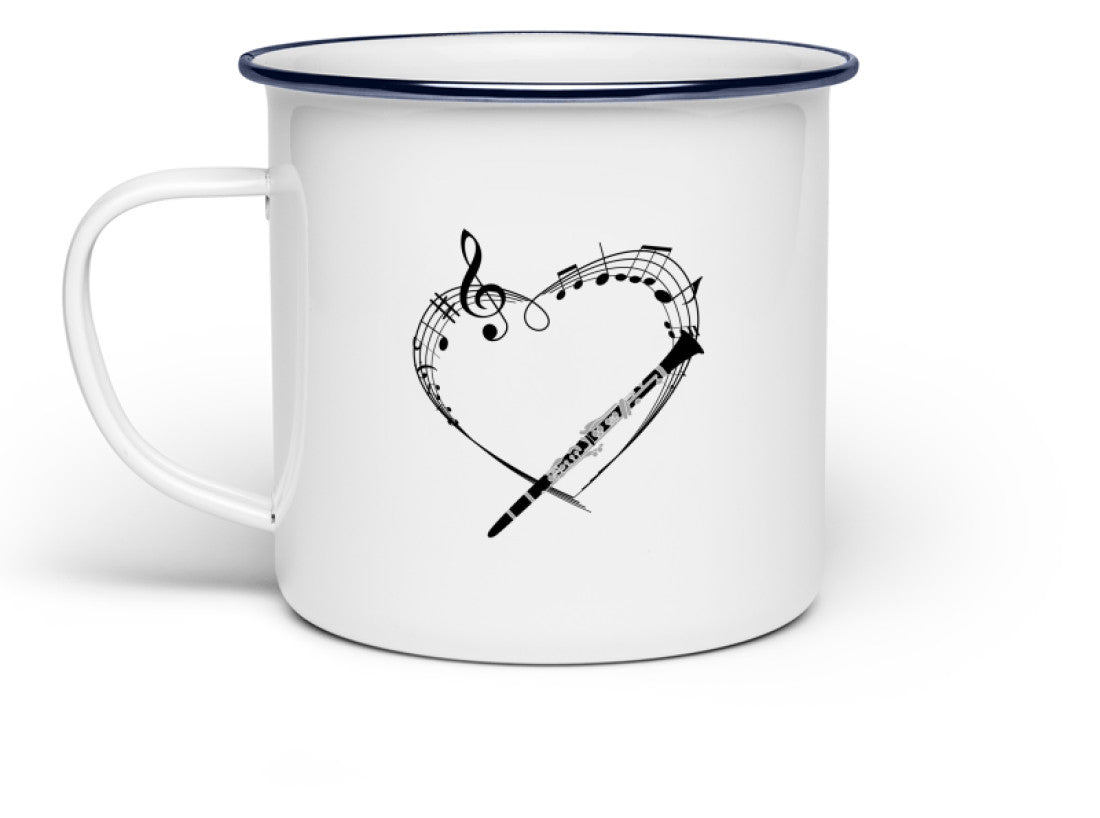 Emaille Tasse Klarinette
