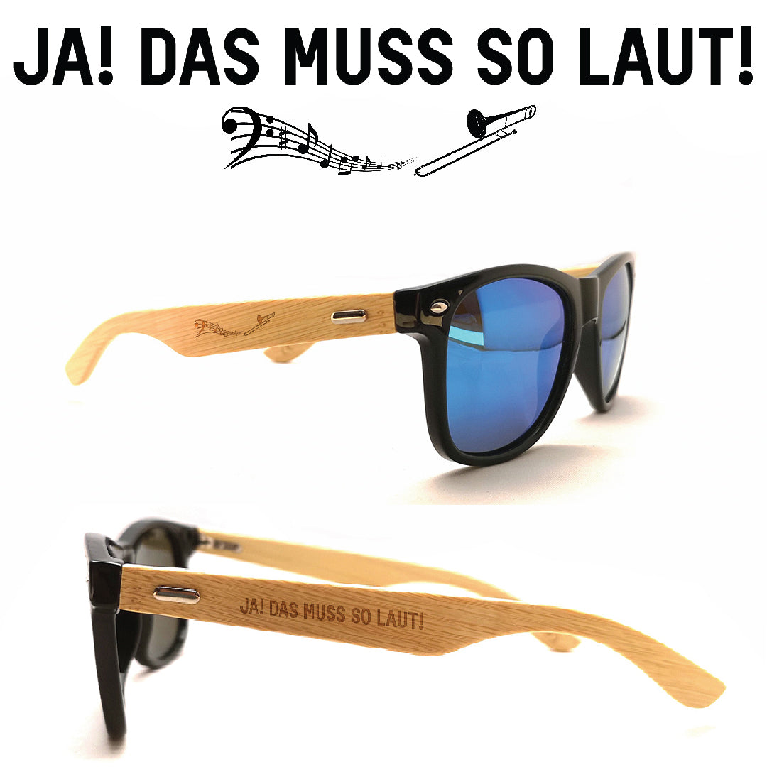 Musiker Sonnenbrillen Posaune Ja Laut