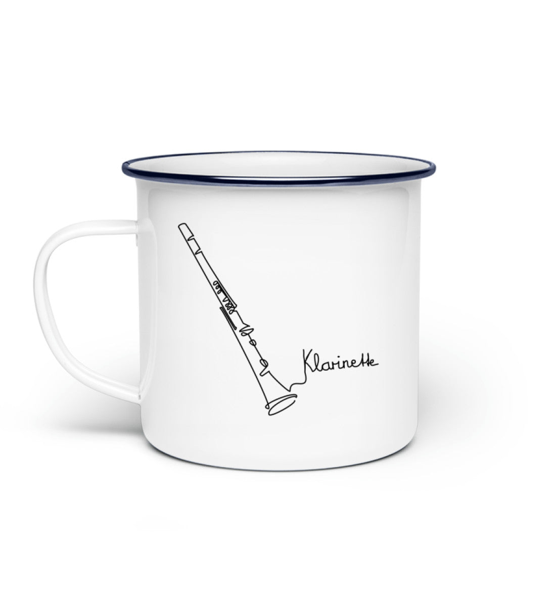 Klarinette Emaille Tasse