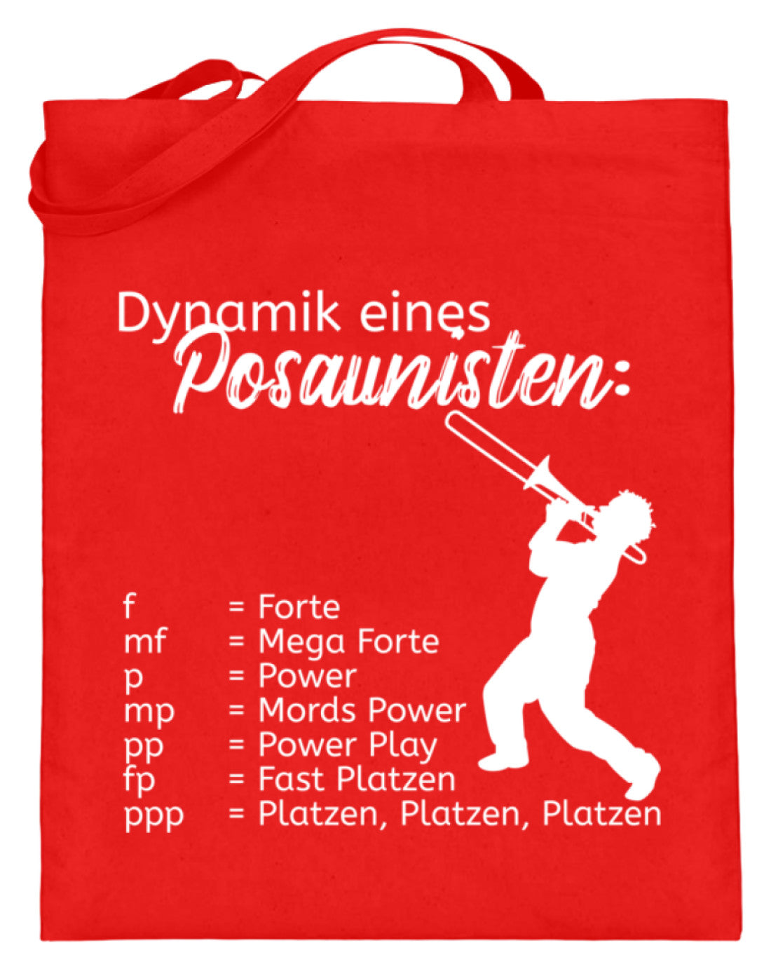 Lustige Posaue Notentasche