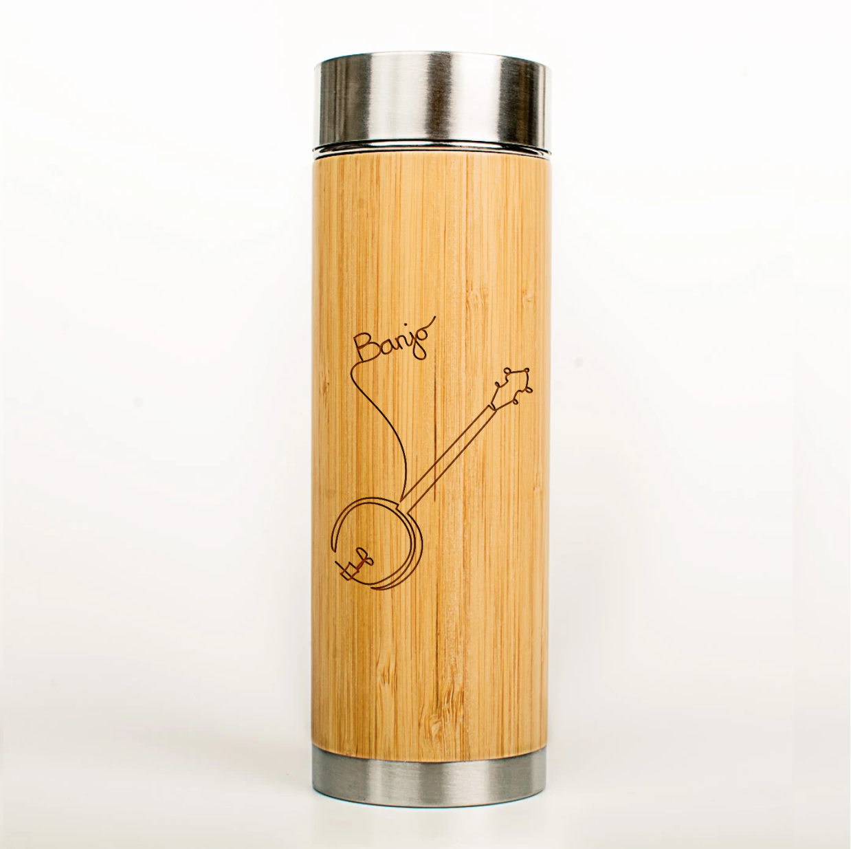 Musiker Bio-Bambus Thermoskanne - One-Line