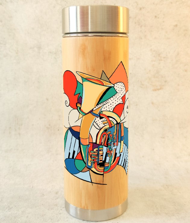 Bariton Modern Art Design – Bambus-Thermoskanne