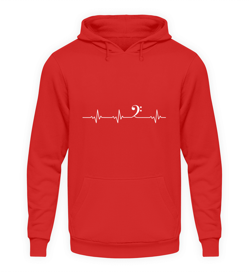 Mein Herz schlägt für Musik Bass – Premium Bio Hoodie