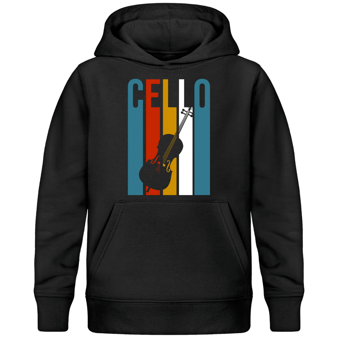 Cello Retro Design – Premium Bio Kinder Hoodie