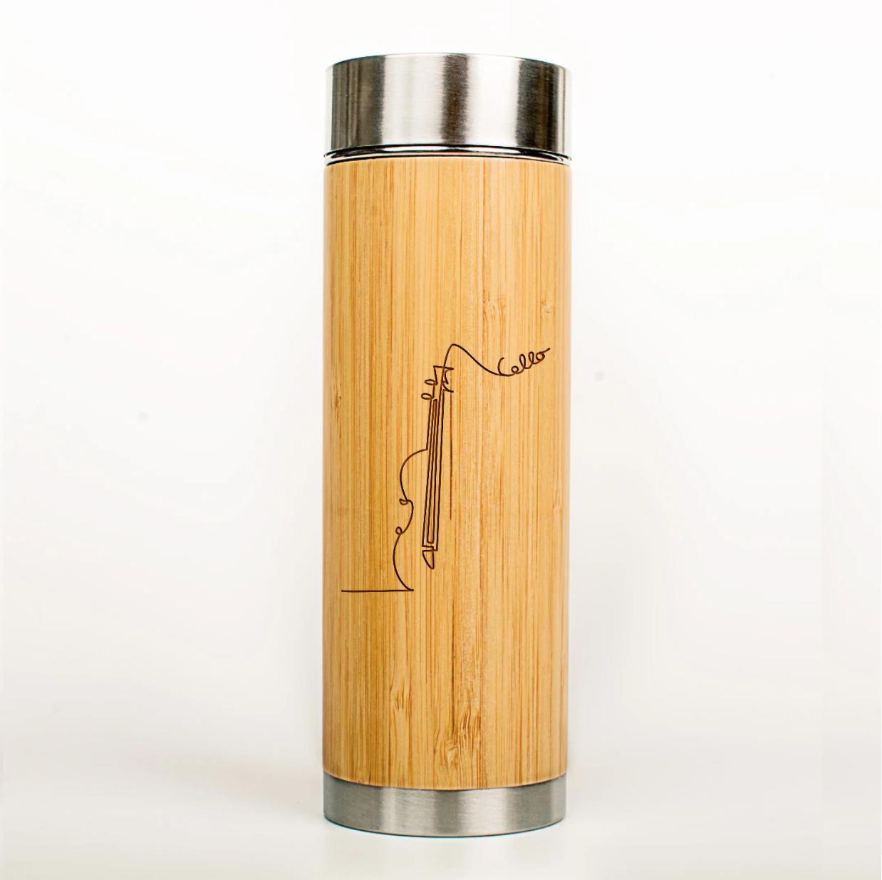 Musiker Bio-Bambus Thermoskanne - One-Line