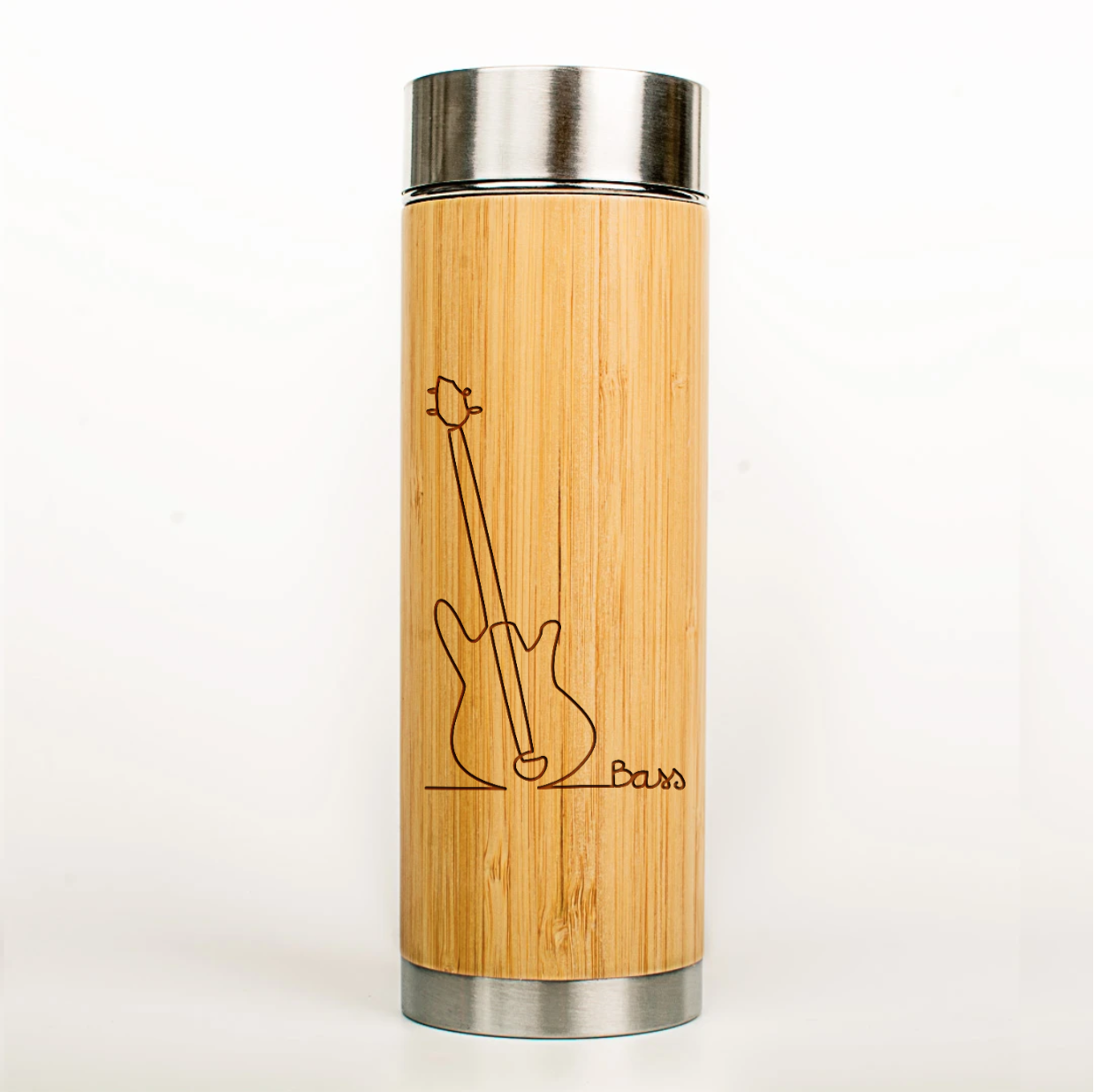 Musiker Bio-Bambus Thermoskanne - One-Line