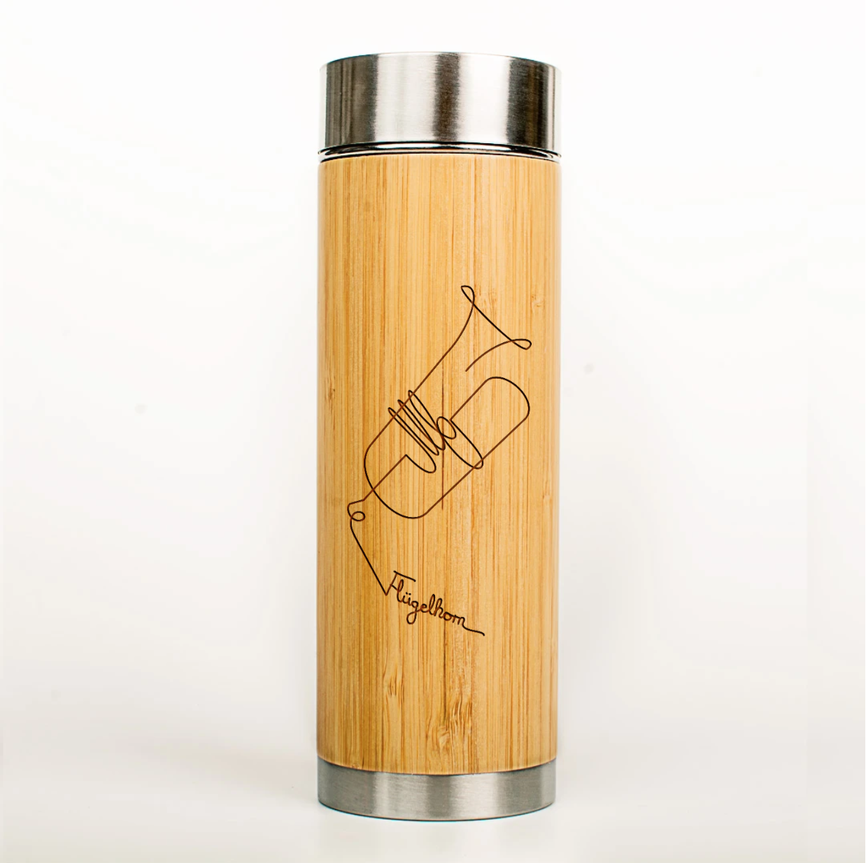 Musiker Bio-Bambus Thermoskanne - One-Line