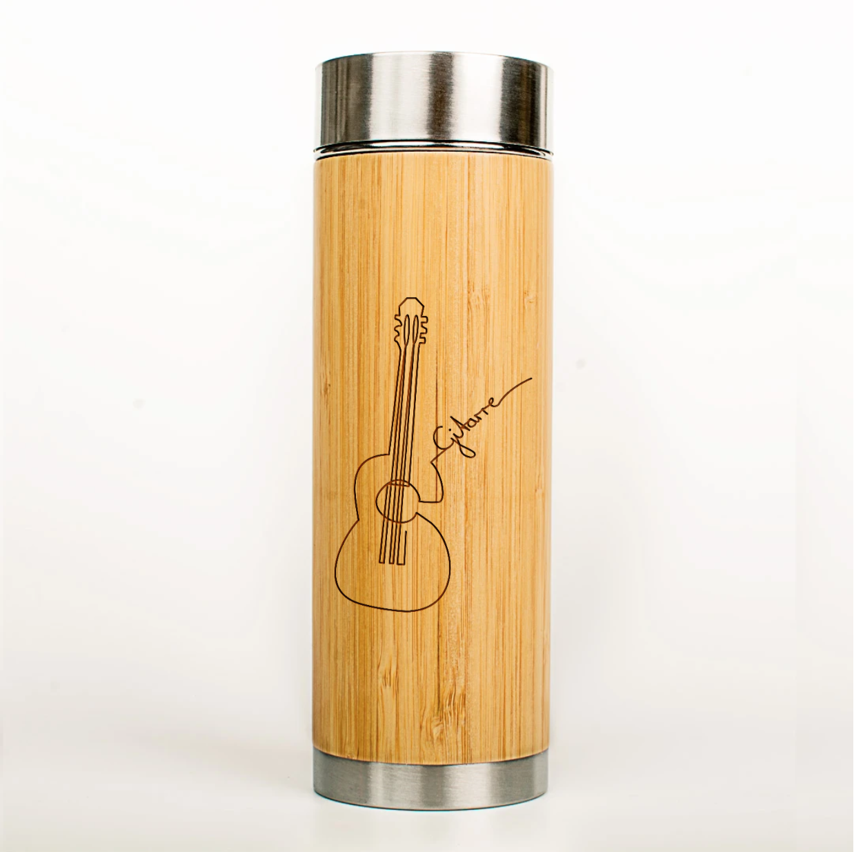 Musiker Bio-Bambus Thermoskanne - One-Line