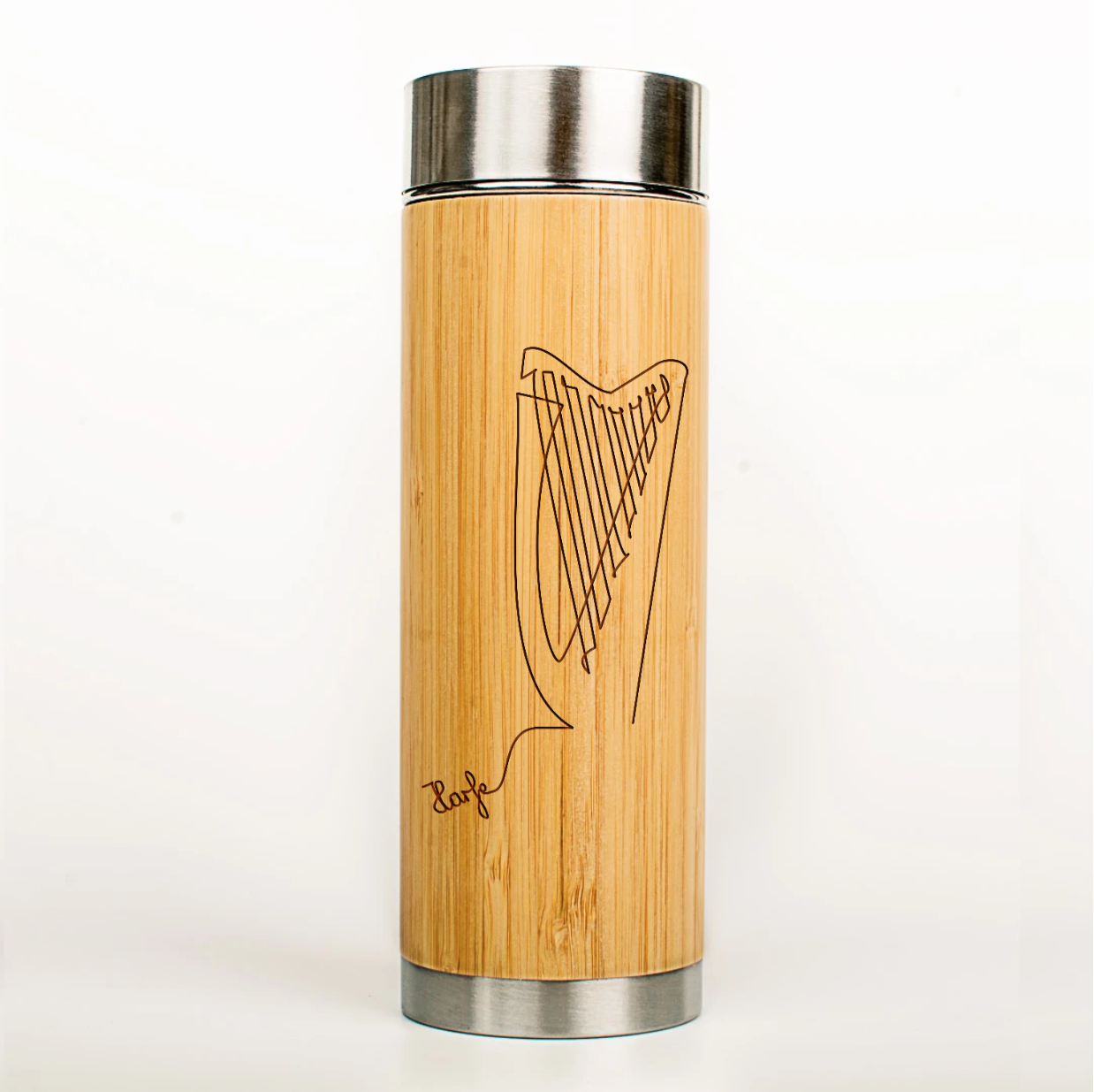 Musiker Bio-Bambus Thermoskanne - One-Line