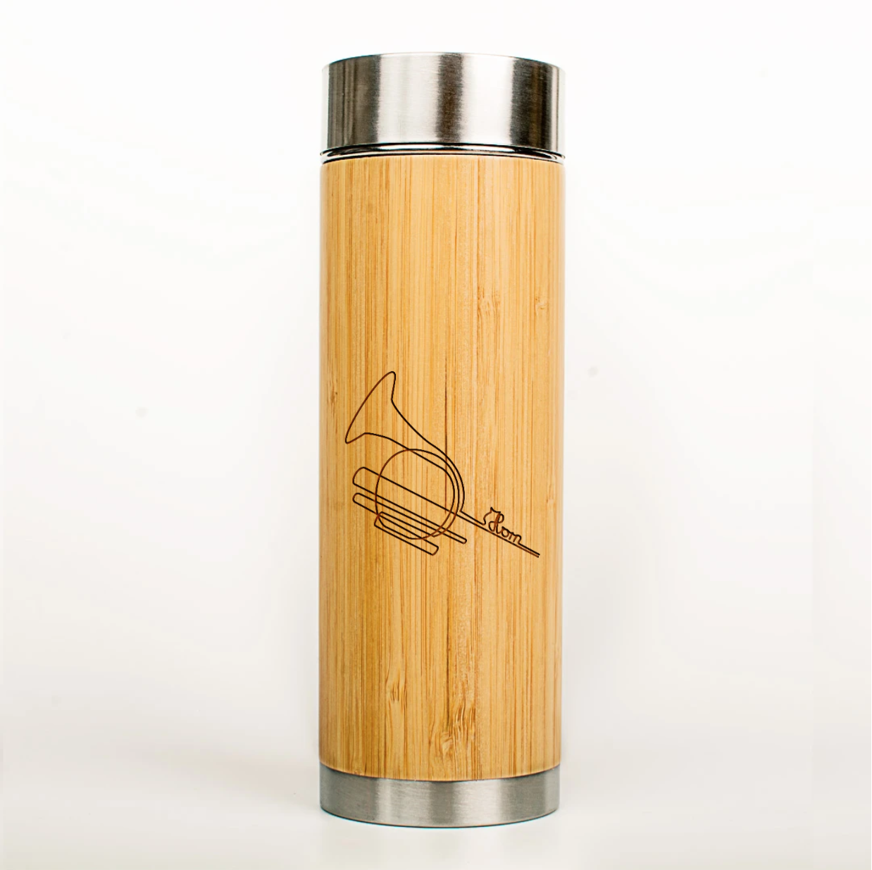 Musiker Bio-Bambus Thermoskanne - One-Line
