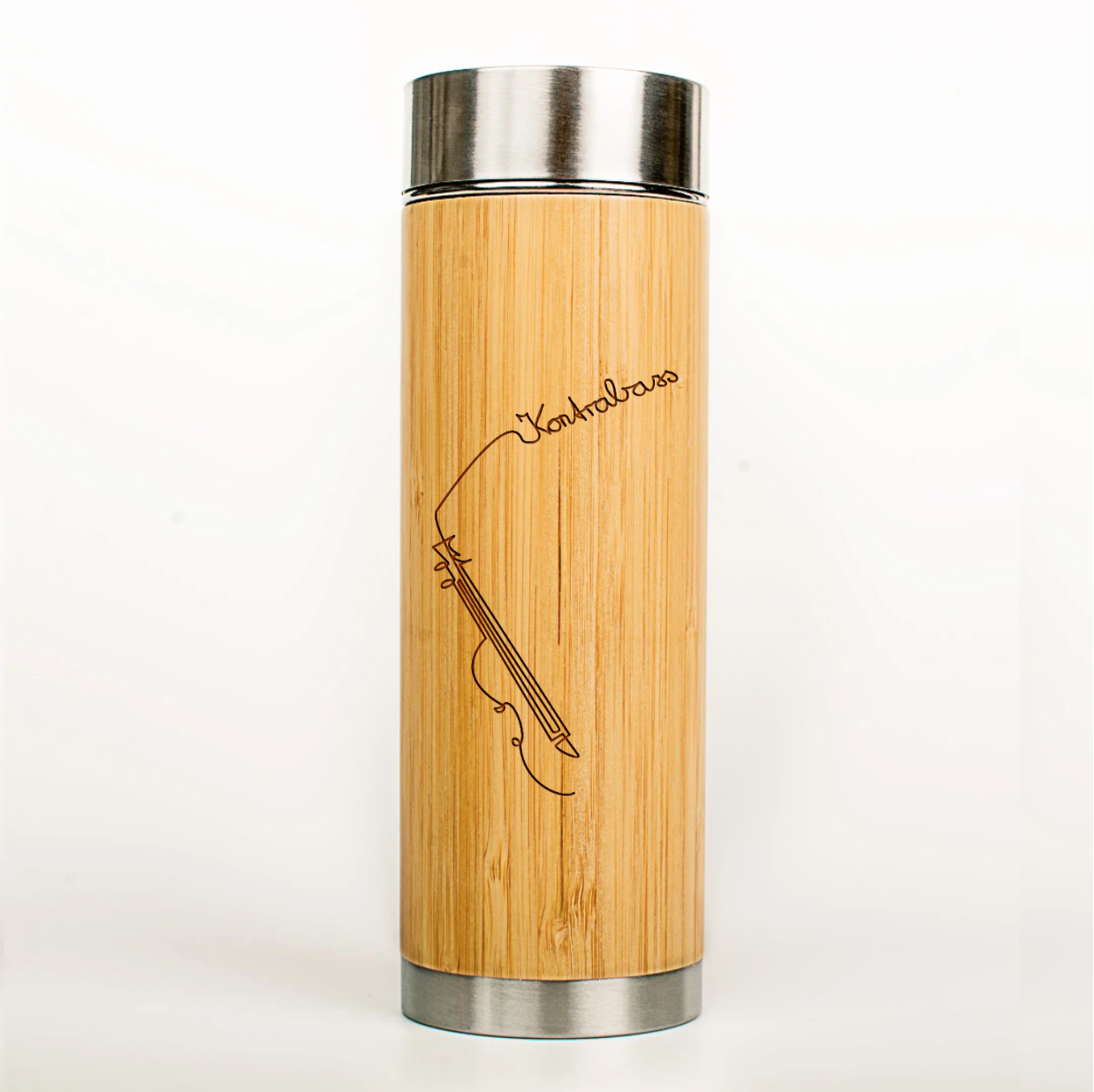 Musiker Bio-Bambus Thermoskanne - One-Line