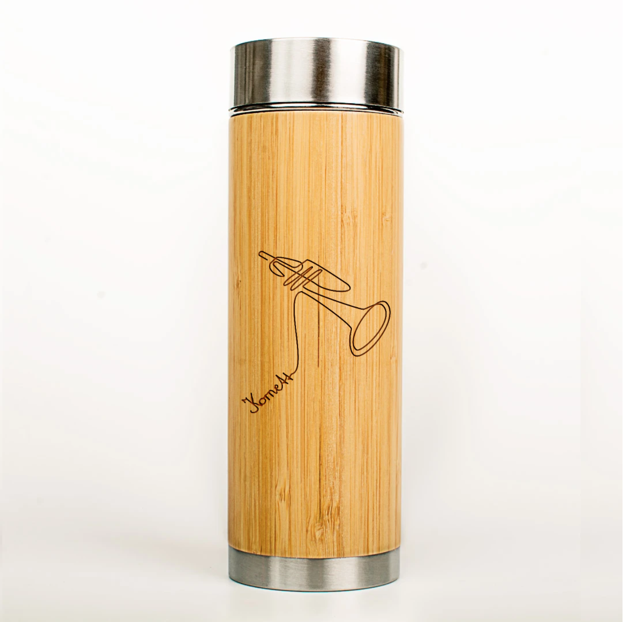 Musiker Bio-Bambus Thermoskanne - One-Line