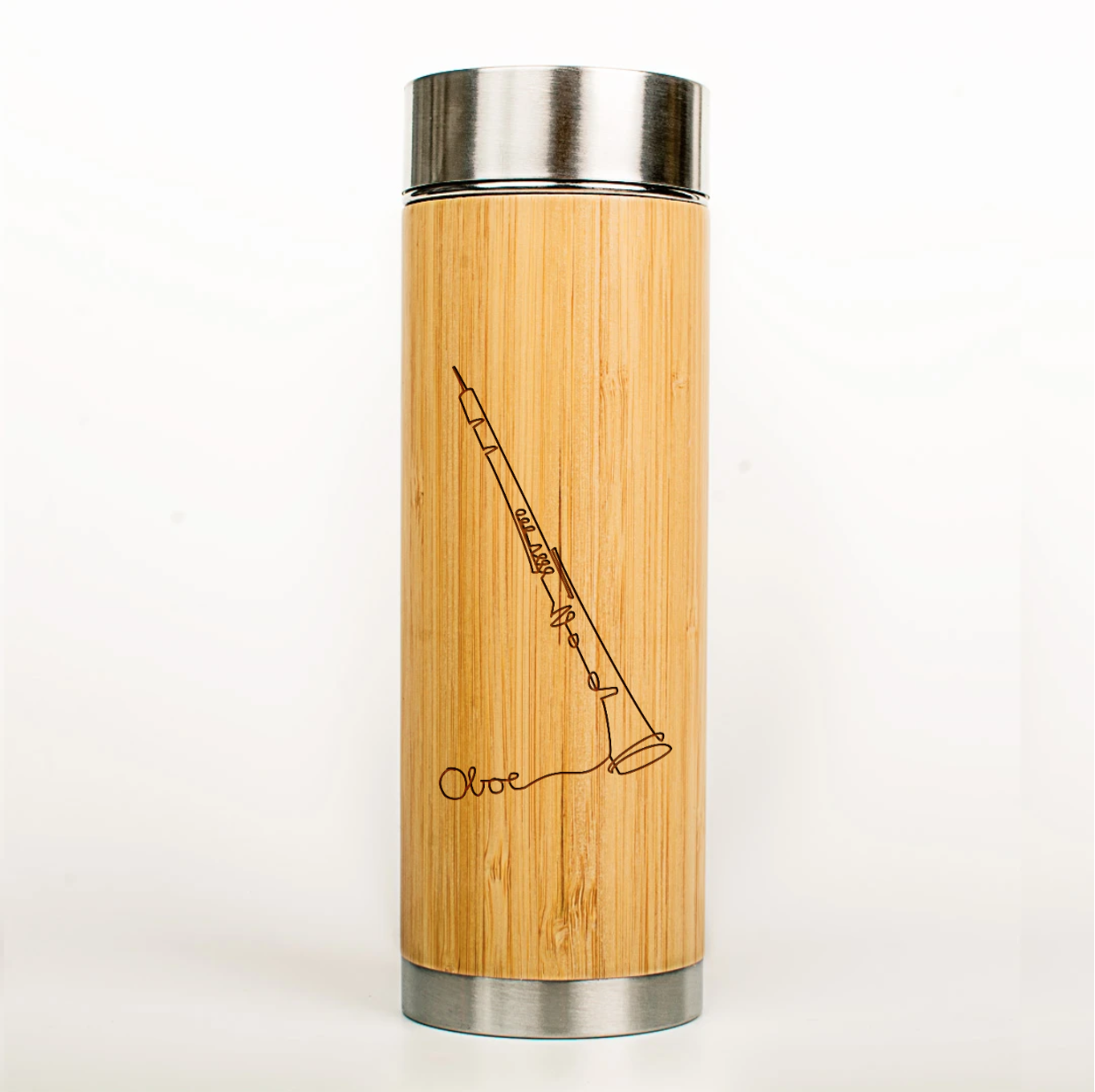Musiker Bio-Bambus Thermoskanne - One-Line
