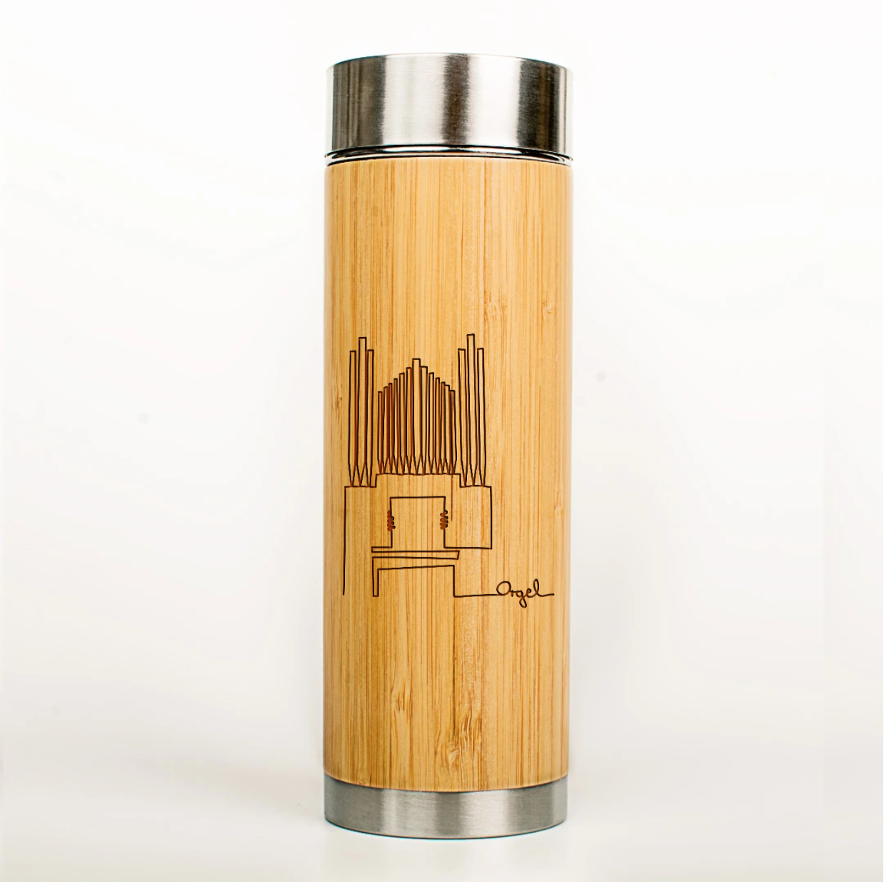 Musiker Bio-Bambus Thermoskanne - One-Line