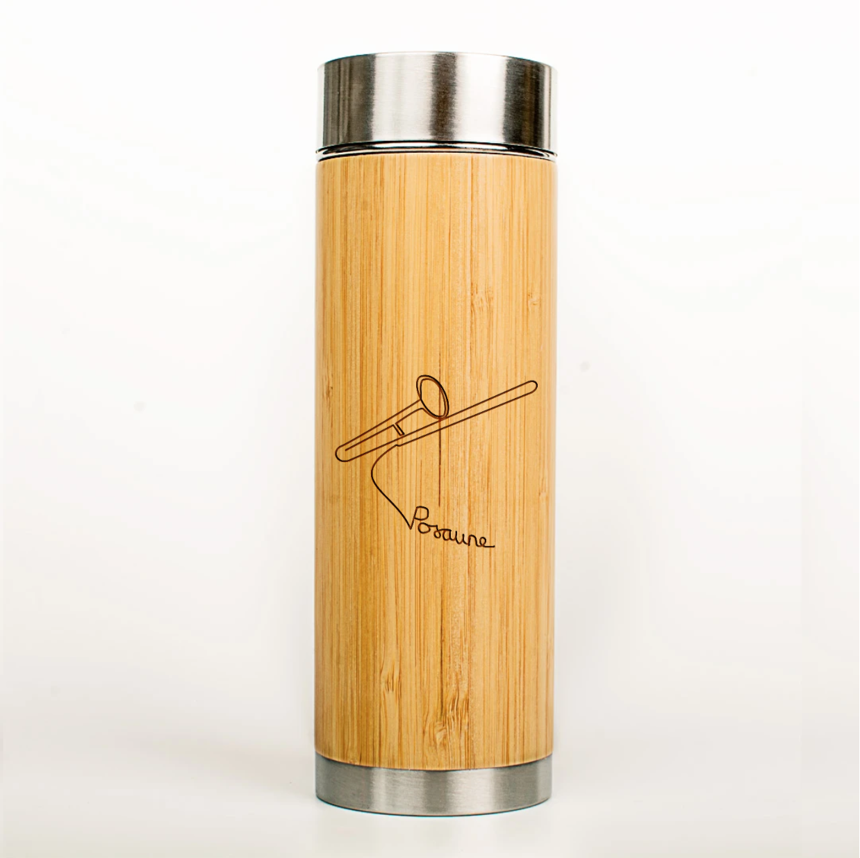 Musiker Bio-Bambus Thermoskanne - One-Line