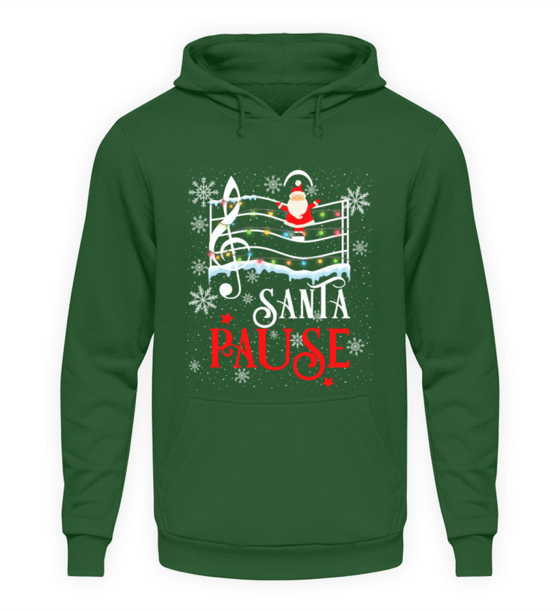 Santa Pause Musiker Ugly Christmas Premium Bio Hoodie