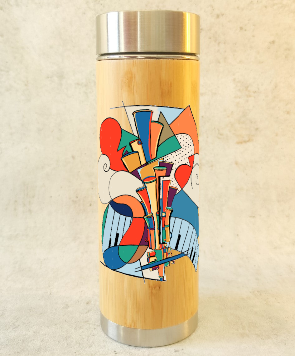 Schalmei Modern Art - Bio-Bambus Thermoskanne