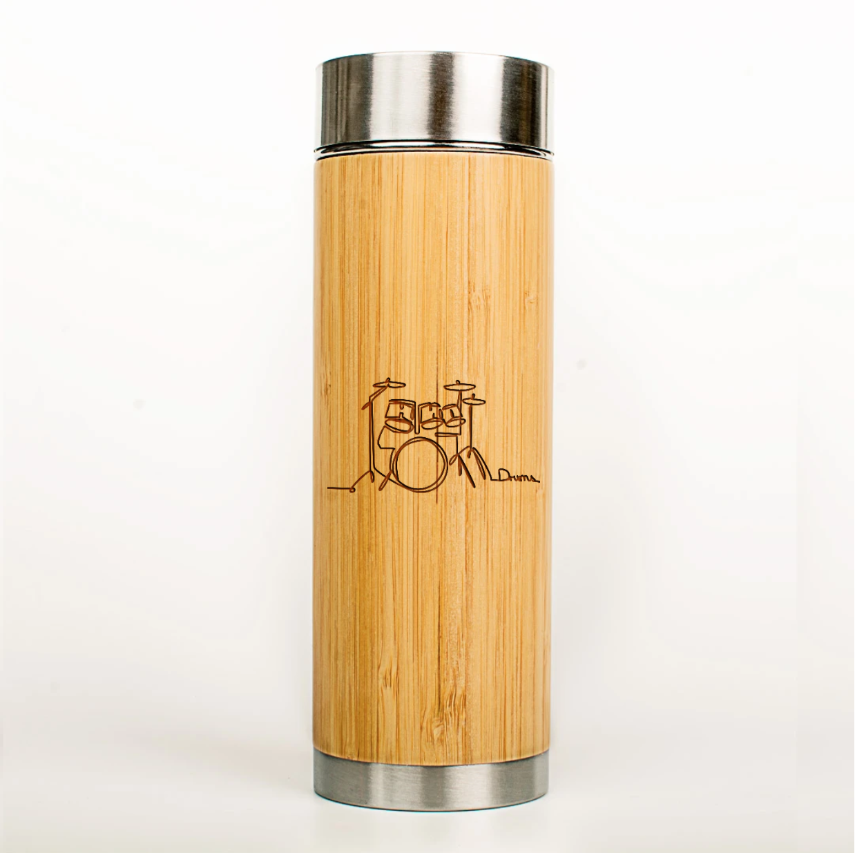Musiker Bio-Bambus Thermoskanne - One-Line
