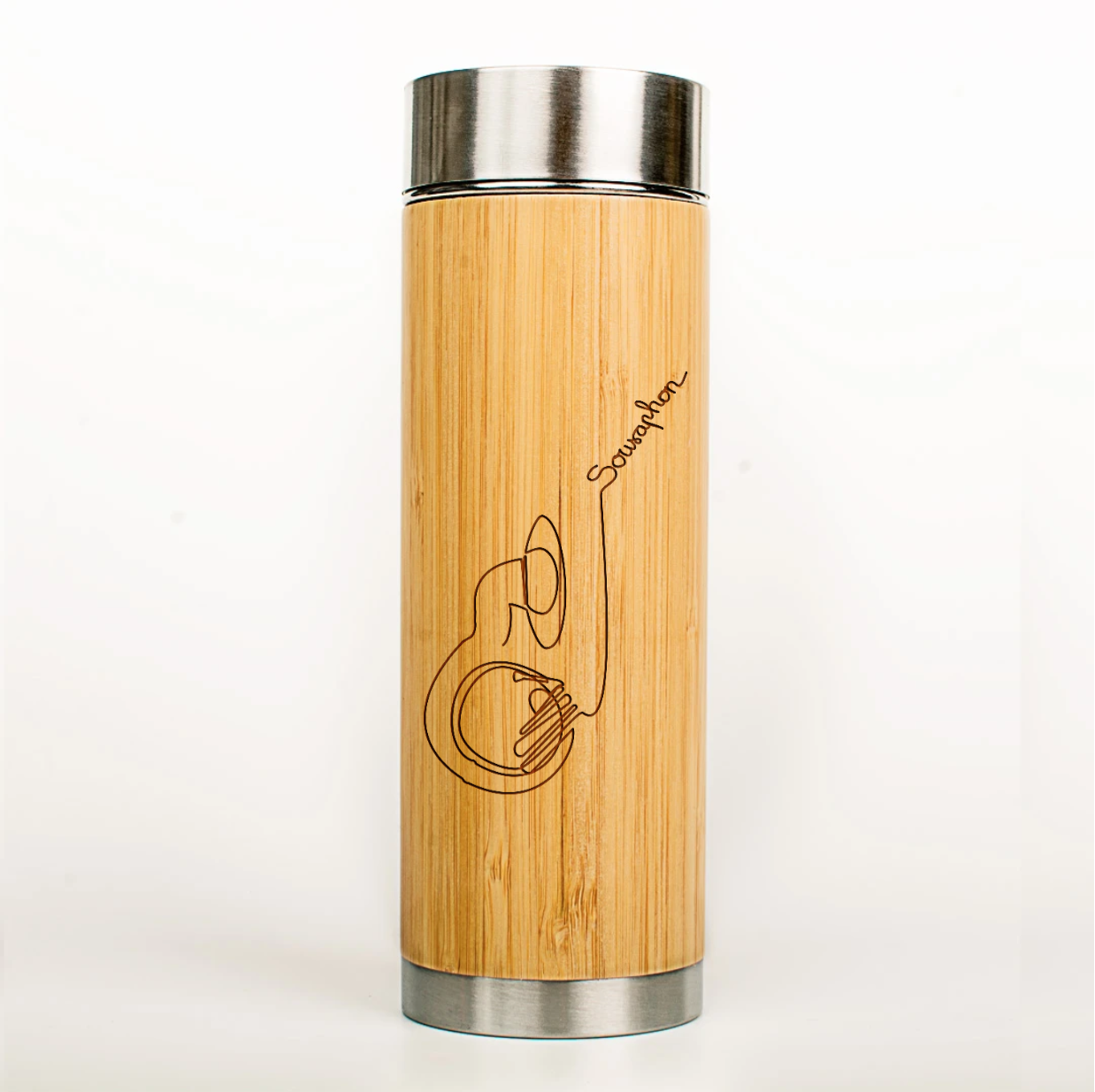 Musiker Bio-Bambus Thermoskanne - One-Line